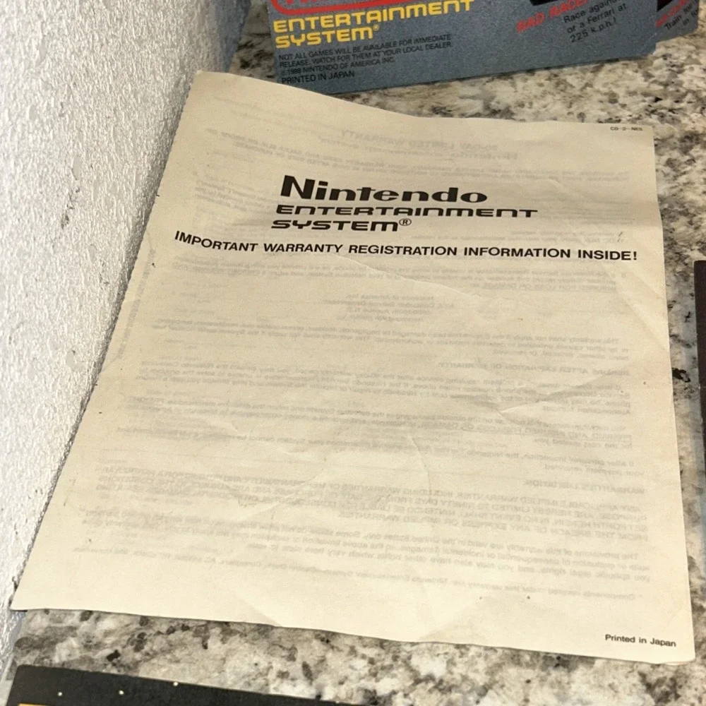 Vintage Nintendo Manual & Poster Lot Zapper, Power Pad, Control Deck Warranty D2